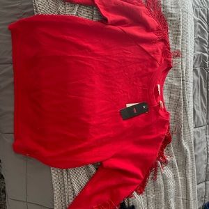 Levi large fringe crew neck